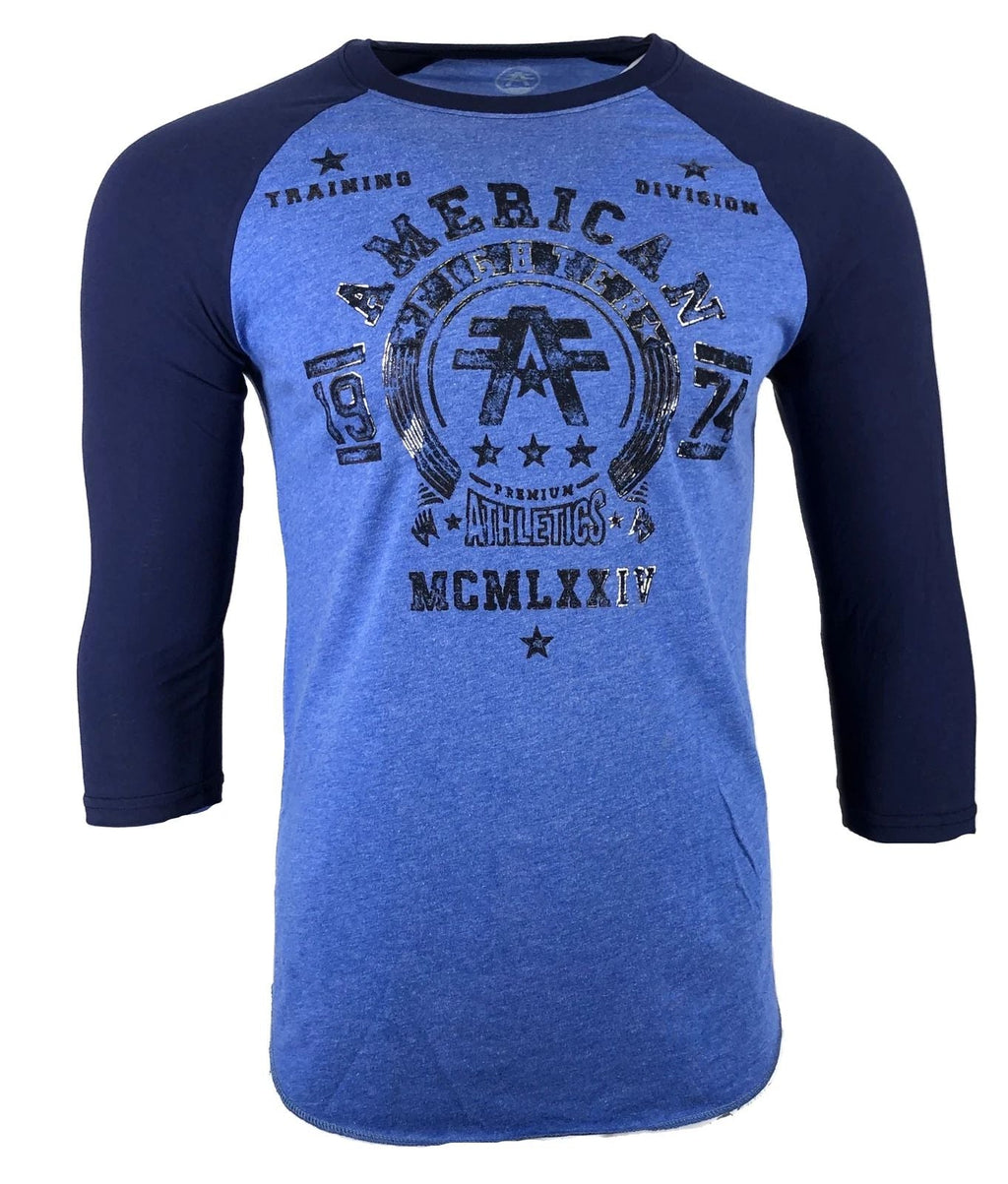 AMERICAN FIGHTER Men's DALTON RAGLAN Athletic Biker Blue MMA Unisex