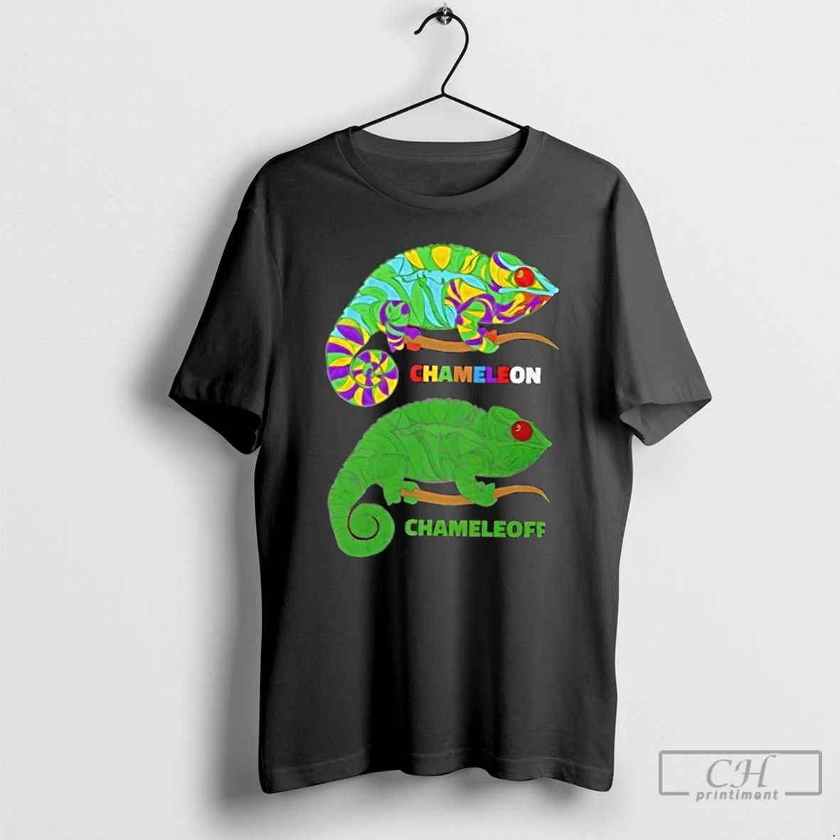 Classic Chameleon On Off Color Change T Shirts Unisex
