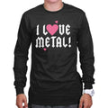 Cute I Love Metal Music Rock And Roll Guitar Long Sleeve T Shirt Tees For Women Unisex