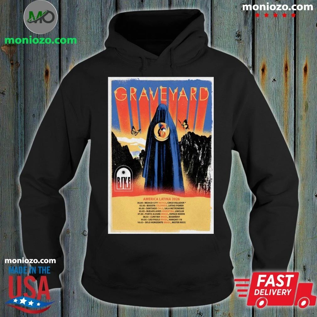 Original Graveyard America Latina Tour 2026 Poster Shirt – Perfect Gift for Men & Women Unisex
