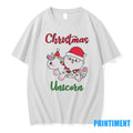 Santa Riding Unicorn Cute Christmas Tshirts Sweater Unisex