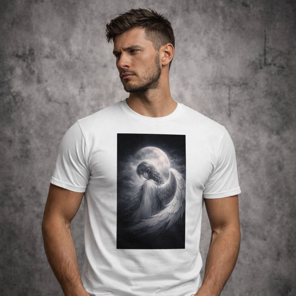 Shinora Dark Angel Graphic Streetwear Moon Guardian Size M Unisex