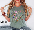 Flower Comfort Tee Aesthetic Shirt Soft Cotton Top Floral Design Gift Idea Unisex