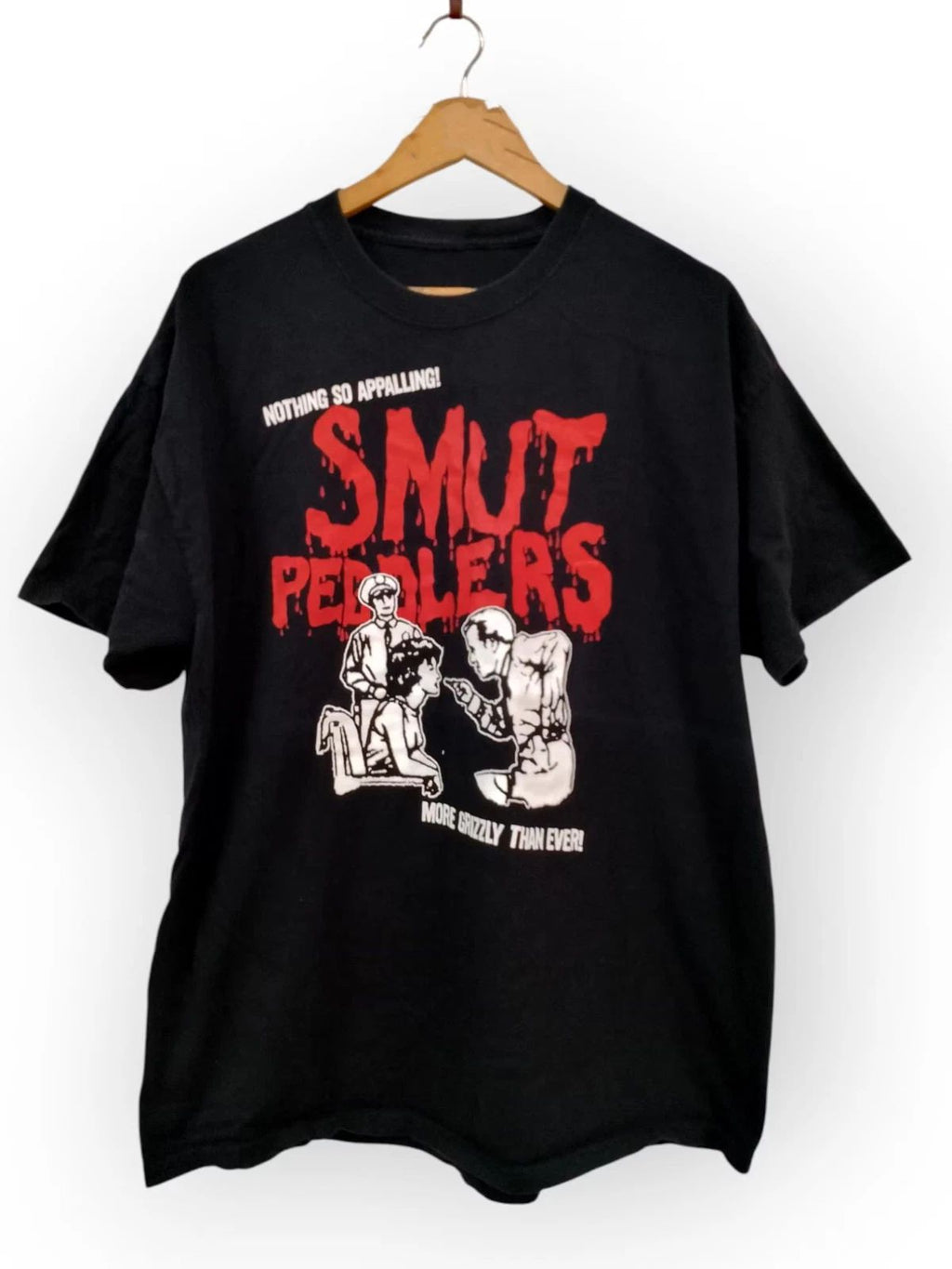 VTG Smut Peddlers Band Album Short Sleeve Black T Shirt Cotton S-5XL NP066 Unisex