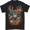 A Fantasy Deer With Flowers Mens 100% Cotton Unisex