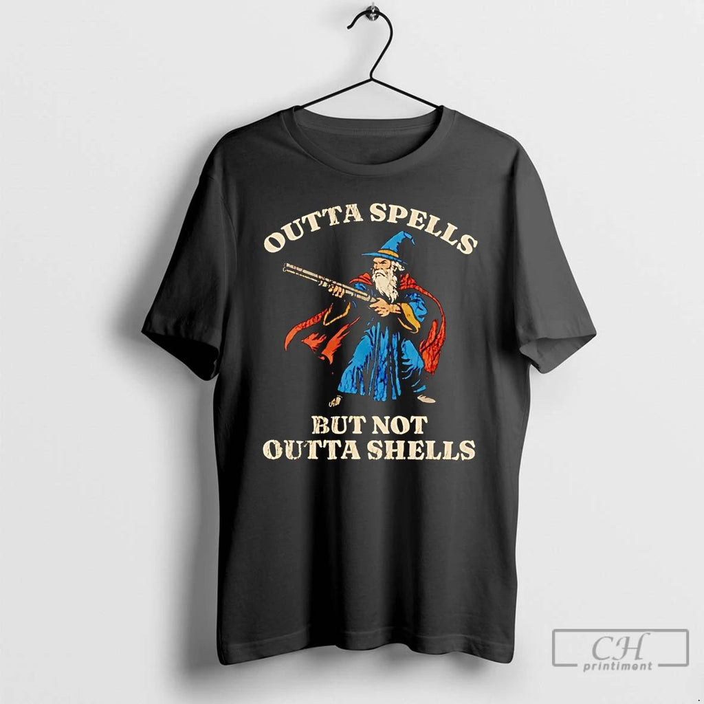 Classic Wizard Outta Spell But Not Outta Shells T Shirts Unisex