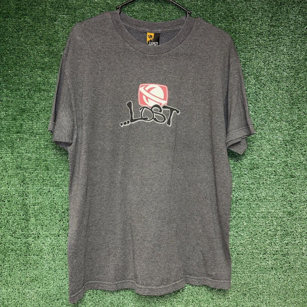 ...Lost Enterprises Surf Vintage Y2K Gray Shirt L Skateboards Beach Summer LA Unisex