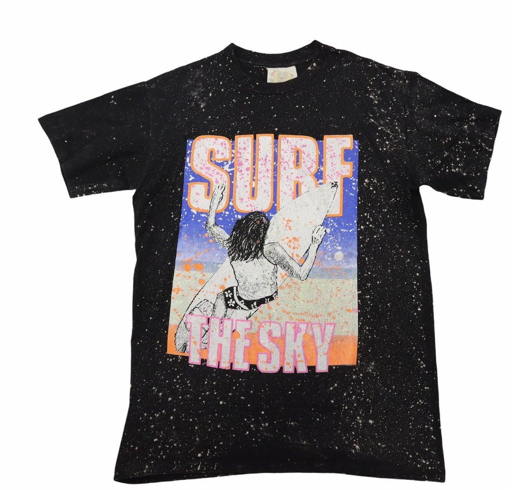 Classic Prints Surf Designs Adult Tshirt Made in USA Vtg Surf The Sky Size Large Unisex
