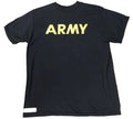 US Military Men's APFU Short Sleeve Shirt Army Black and Gold PT Fitness Large Unisex