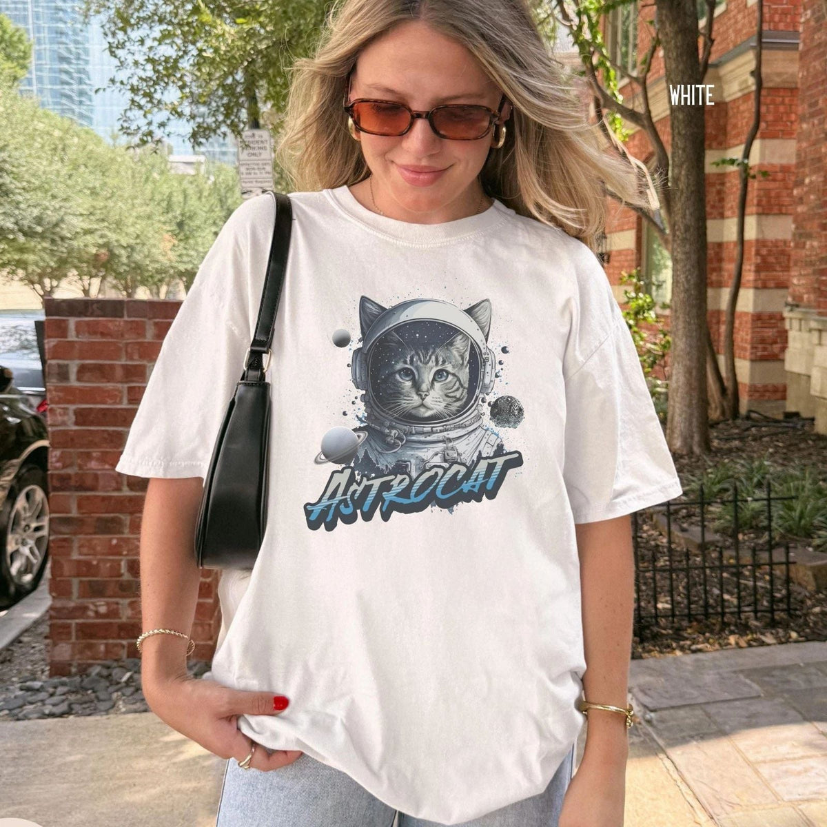 Astro Cat Shirt, Funny Cat Shirt, Space Cat Tee, Cat Lover Gift Unisex