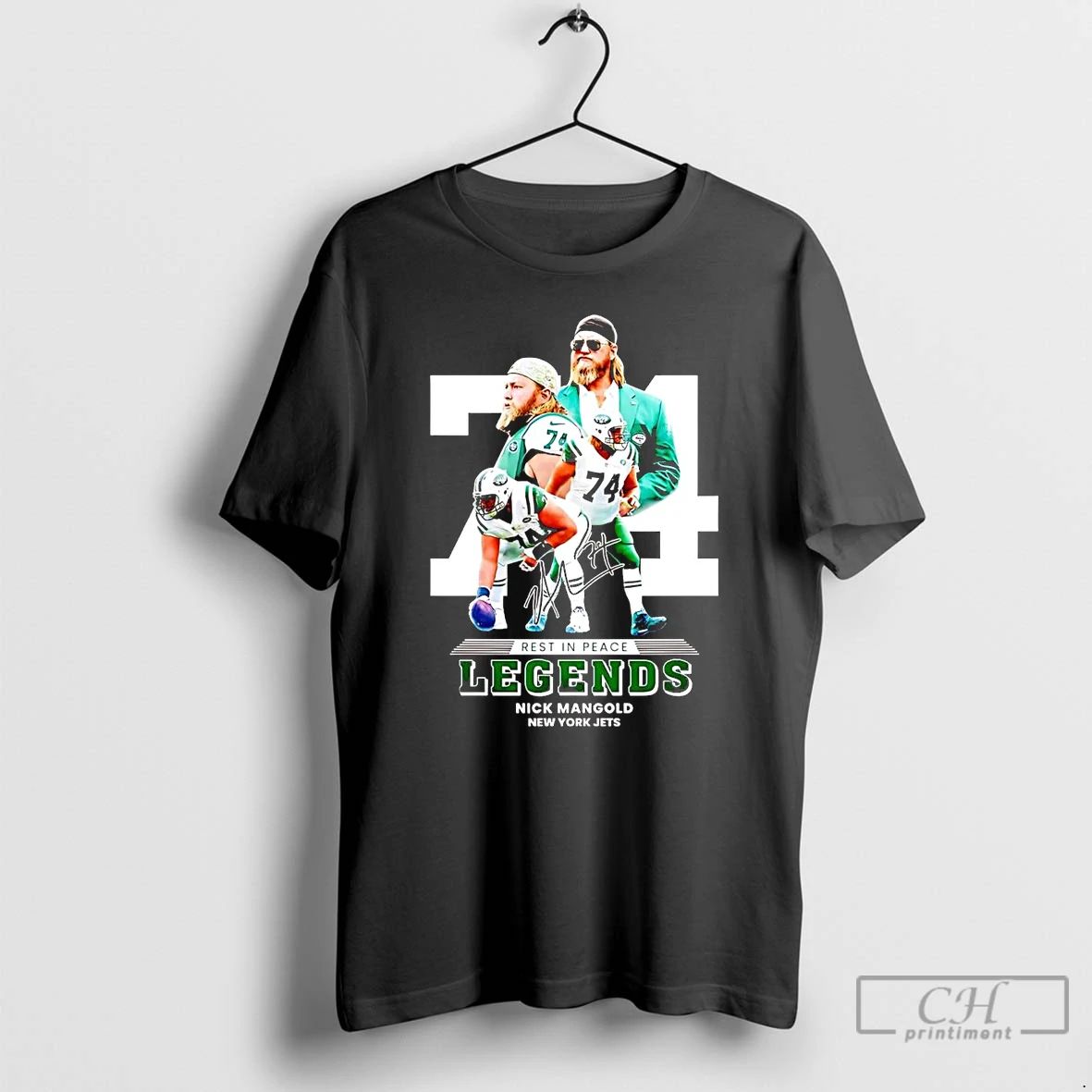 Classic Rest In Peace Legends Nick Mangold 74 T Shirts Unisex