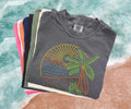 Beach Surf Comfort Tee Palm Trees Ocean Waves Relaxed Fit Unisex