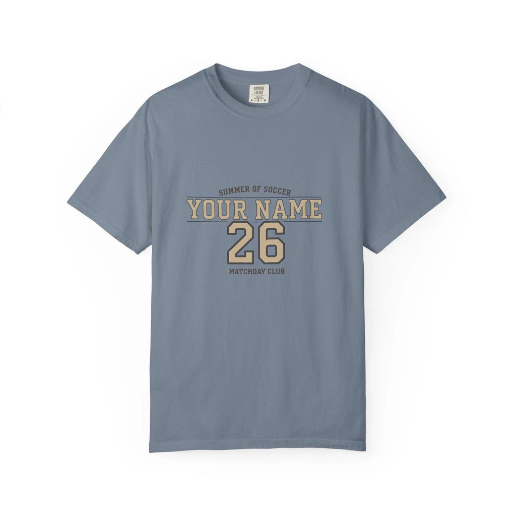 Custom Matchday Soccer Shirt | Personalized Name & Number Football Club Tee | Unisex