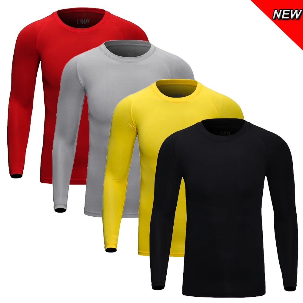 Athletic Long Sleeve Compression Shirts Men's Dry Fit Sports Gym Shirts Outdoor Unisex