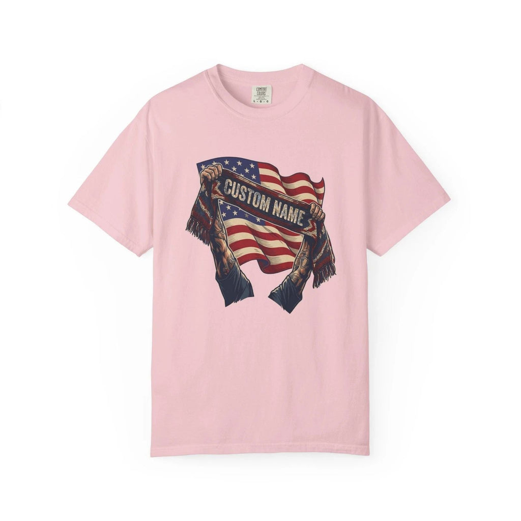 USA Scarf Custom Soccer Shirt | Personalized Name Football Matchday Tee Unisex