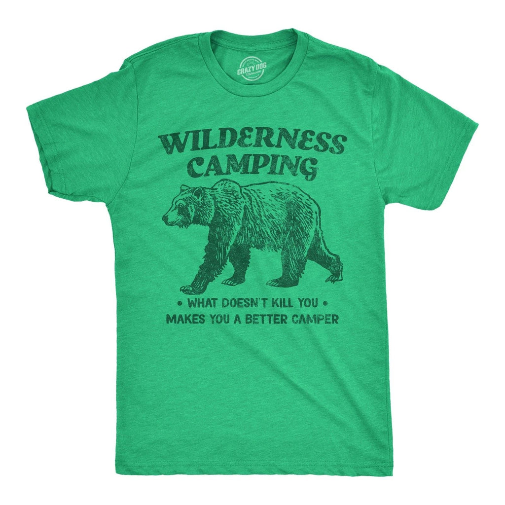 Mens Funny T Shirts Wilderness Camping Sarcastic Nature Graphic Novelty Tee for Unisex