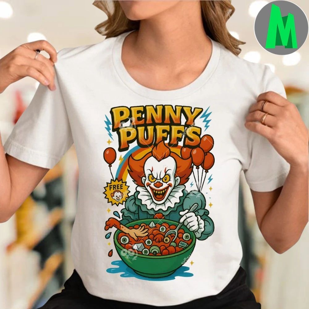 Penny Puffs Pennywise Characters Killer Breakfast Shirt Unisex