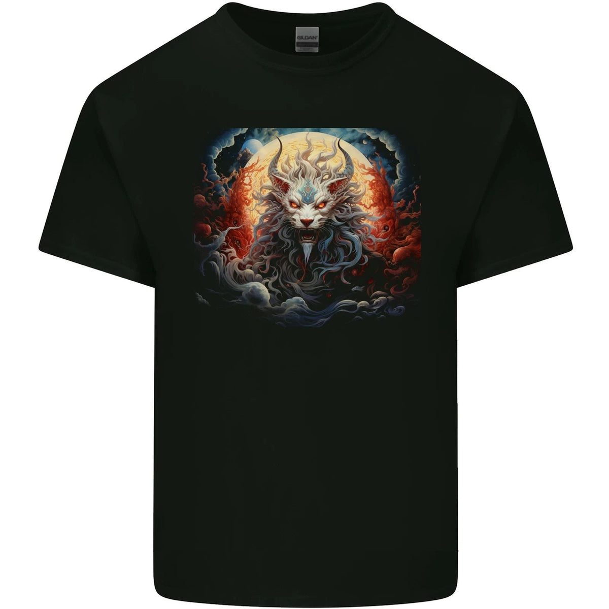 Fantasy Fire Dragon 4 Mens Cotton Tee Top Unisex