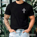 Christian Cross Believe Graphic Tee, Religious Faith Modern Shirt For Men Unisex