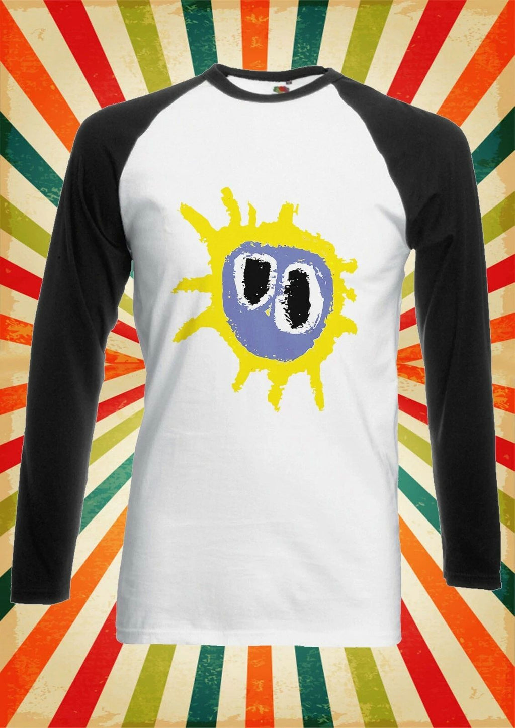Screamadelica Primal Scream Men Women Long Short Sleeve Baseball T Shirt 2284 Unisex