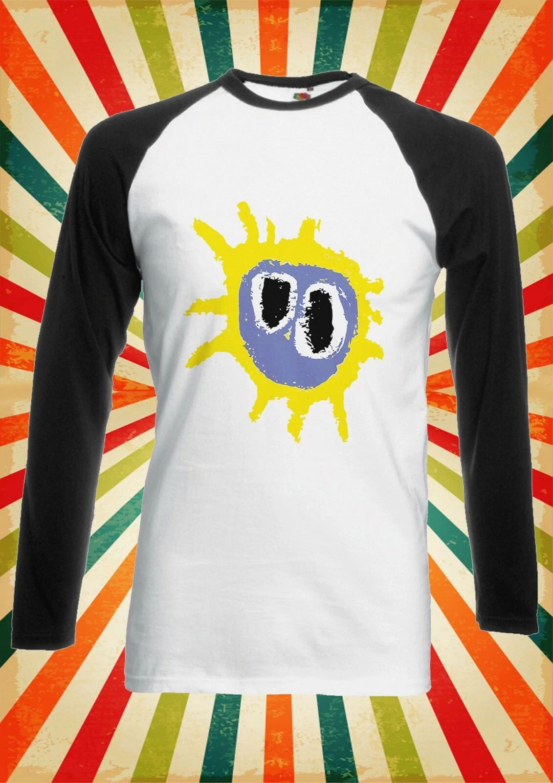 Screamadelica Primal Scream Men Women Long Short Sleeve Baseball T Shirt 2284 Unisex