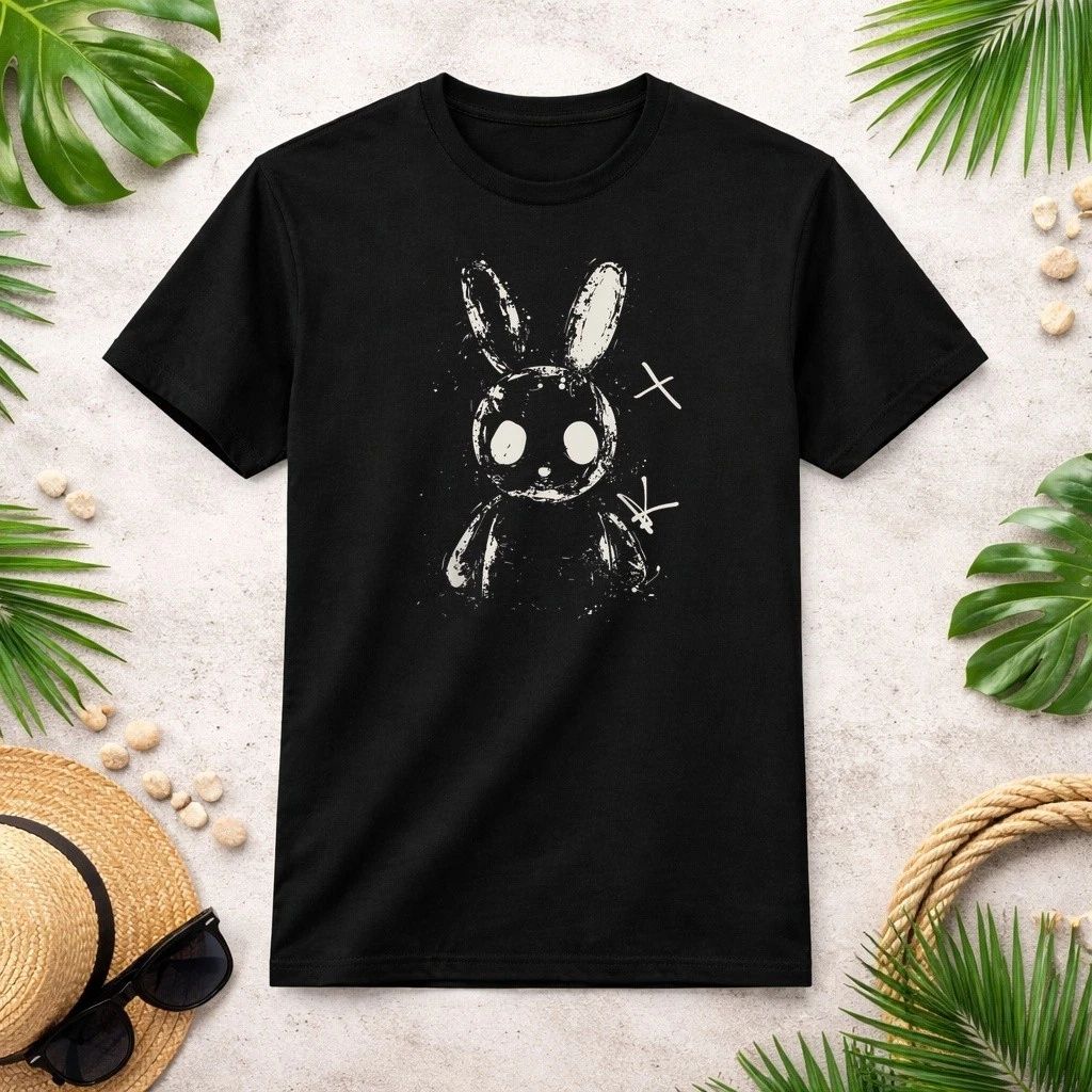Creepy Cute Bunny Rabbit Alt Goth Grunge Horror Aesthetic Size S-3XL Unisex