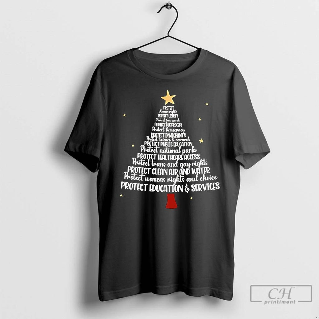 Premium Protect Democracy Christmas Tree Unisex
