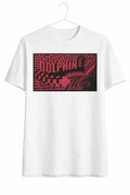 Pink Dolphin Graphic Print White Large New Sz L Stylish L100 Unisex