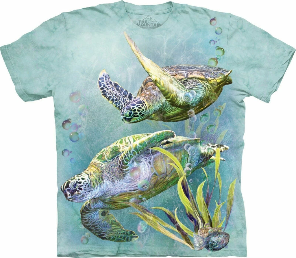 Sea Turtle Swim Light Blue Ocean Water Mountain Aquarium Animal S-3X Unisex