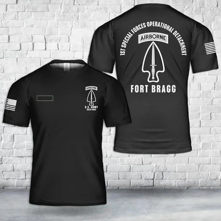 Custom Name US Army Delta Force 1st SFOD-D Airborne 3D Unisex