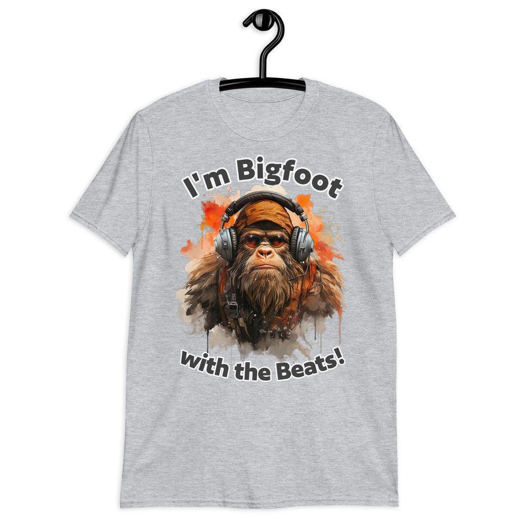 Stylish Sasquatch & Headphones "I'm Bigfoot with the Beats!" Tee Shirt Unisex