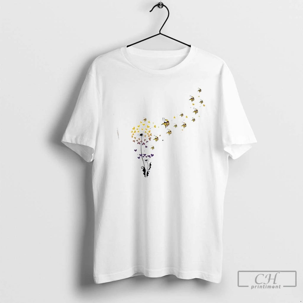 Classic Dandelion Flower Minnesota Vikings Football Logo T Shirts Unisex