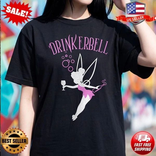 Funny Drinkerbell Animation Shirt, Fantasy Tinkle Bell Graphic S-5XL Unisex