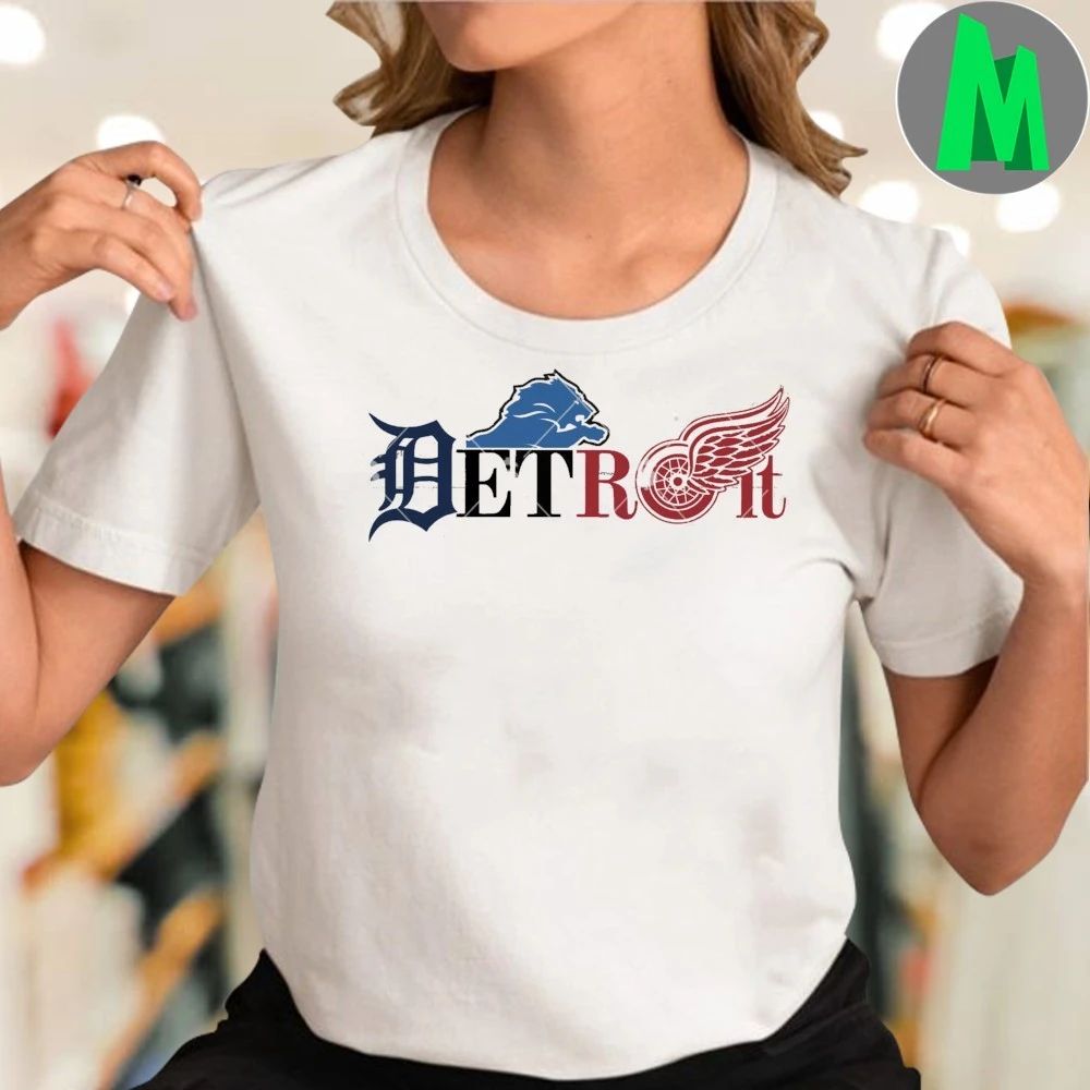 Detroit Tigers Lions Logo Sports Shirt Unisex