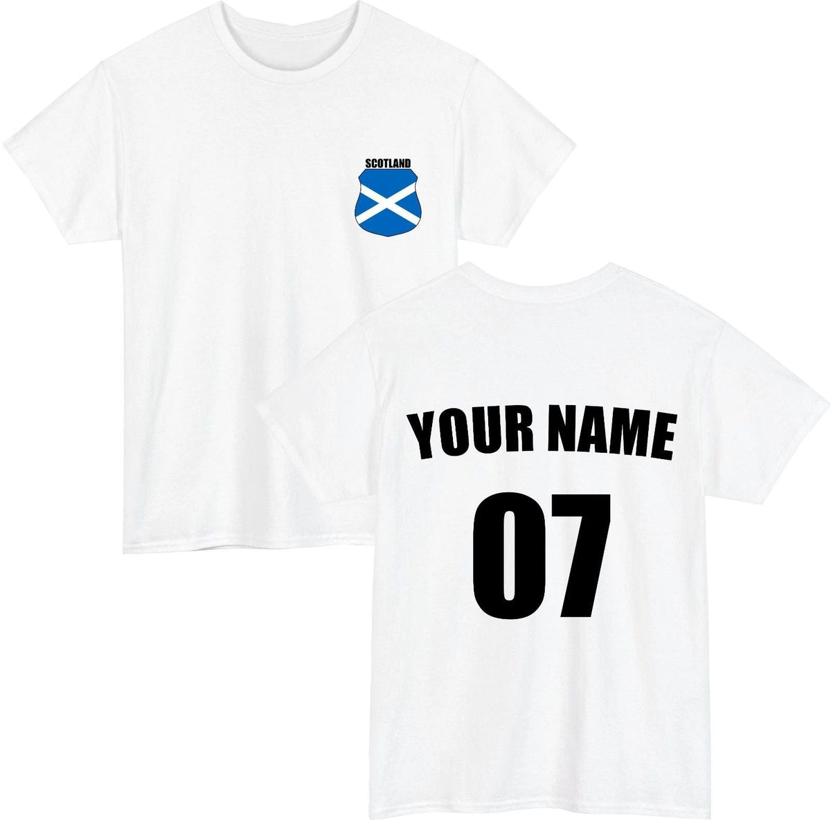 Personalised Scotland Football Custom Name Number Fan Gift Unisex Top Unisex