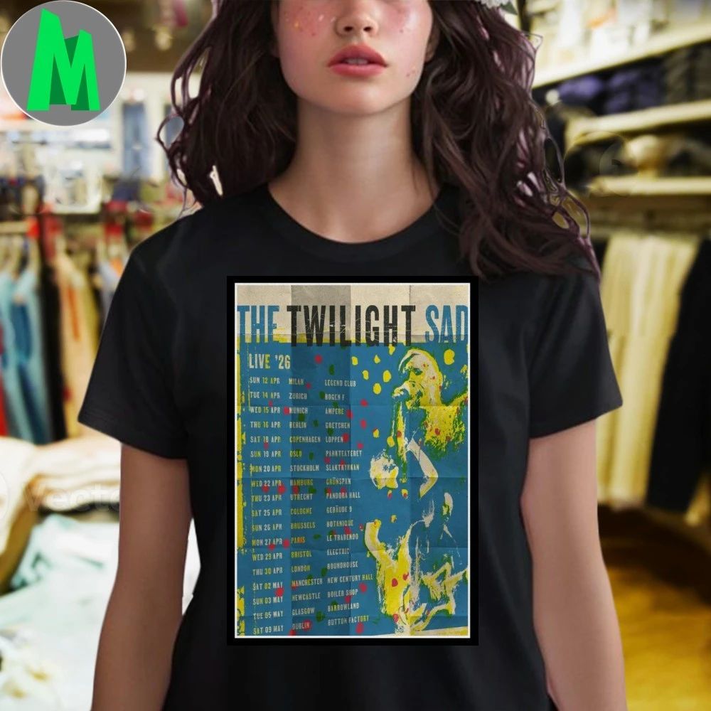 The Twilight Sad UK and European 2026 Tour Poster Shirt Unisex