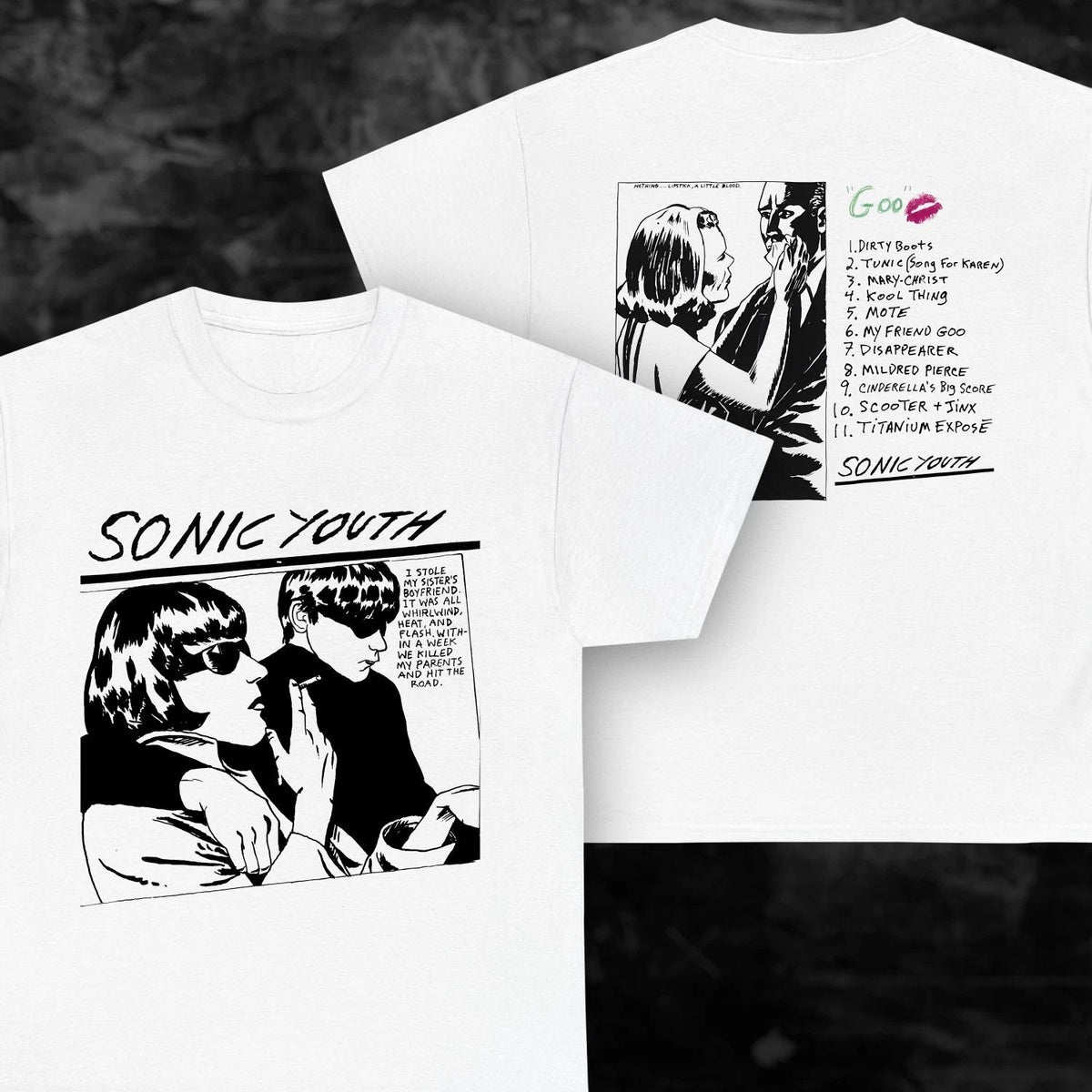 NEW Sonic Youth "Goo" LP Rare Shirt Modern Reprint Punk Grunge Shirt S-3XL Unisex
