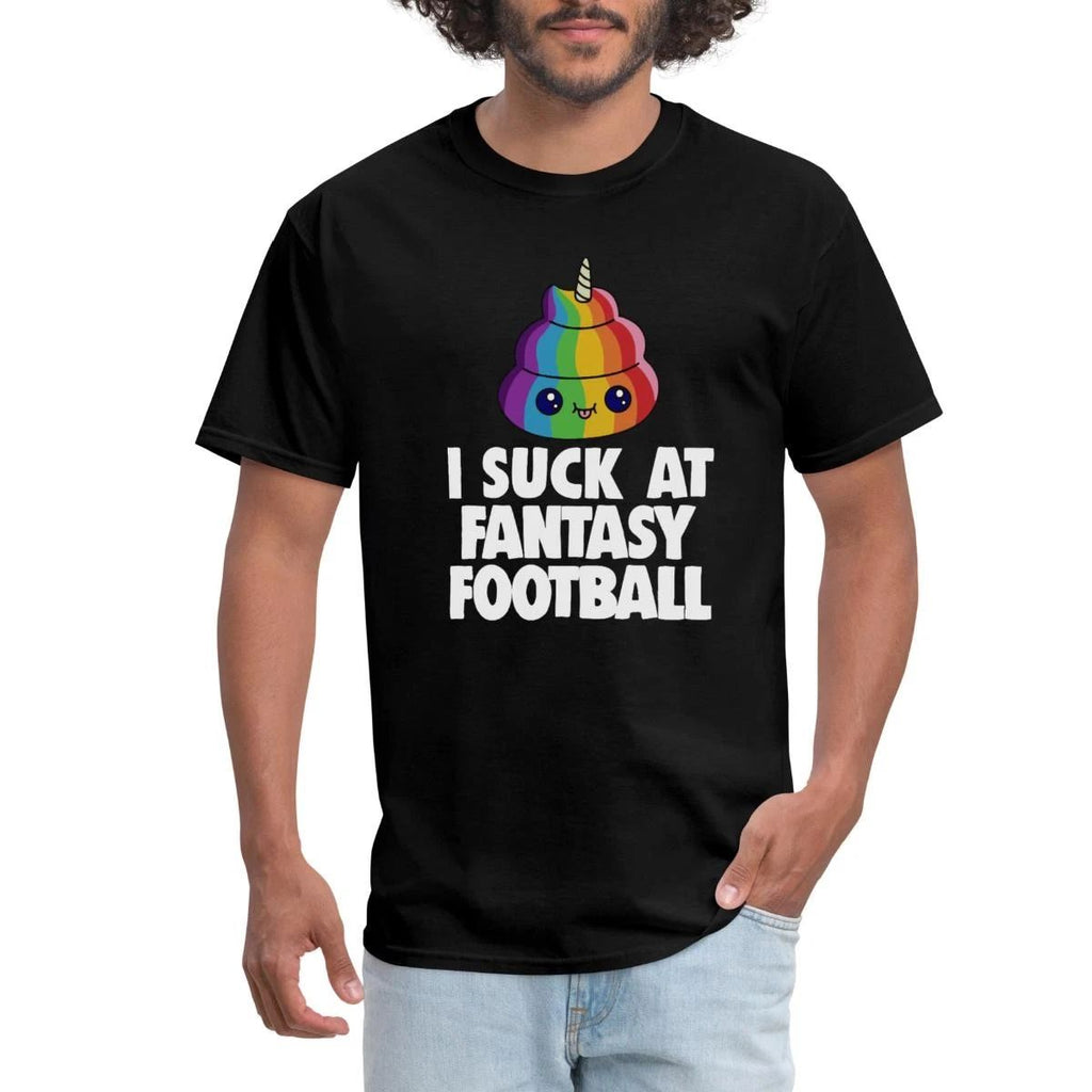 I Suck At Fantasy Football Rainbow Poop Men's Unisex