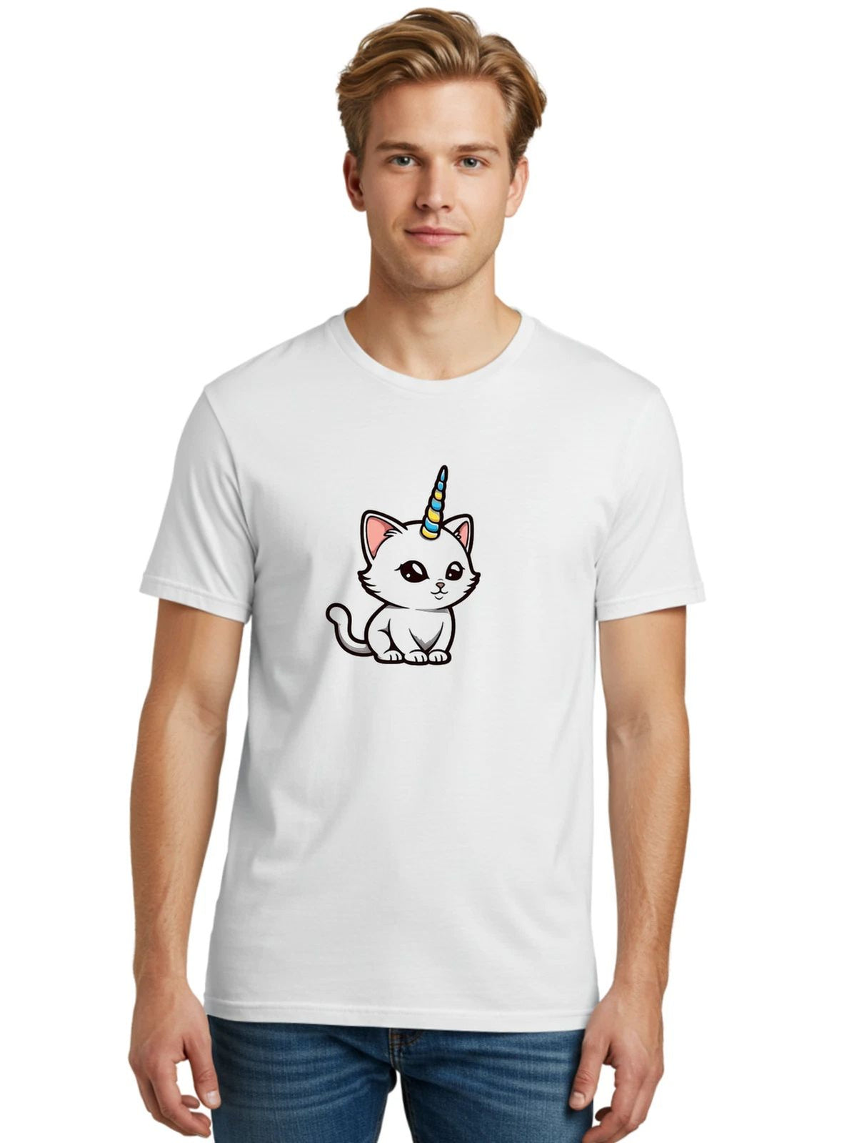 Caticorn-10 Mens Graphic Tee, 100% Cotton, Casual Summer Wear Unisex