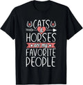 Funny People Horse and Cat Lover Gift for Women Novelty Unisex