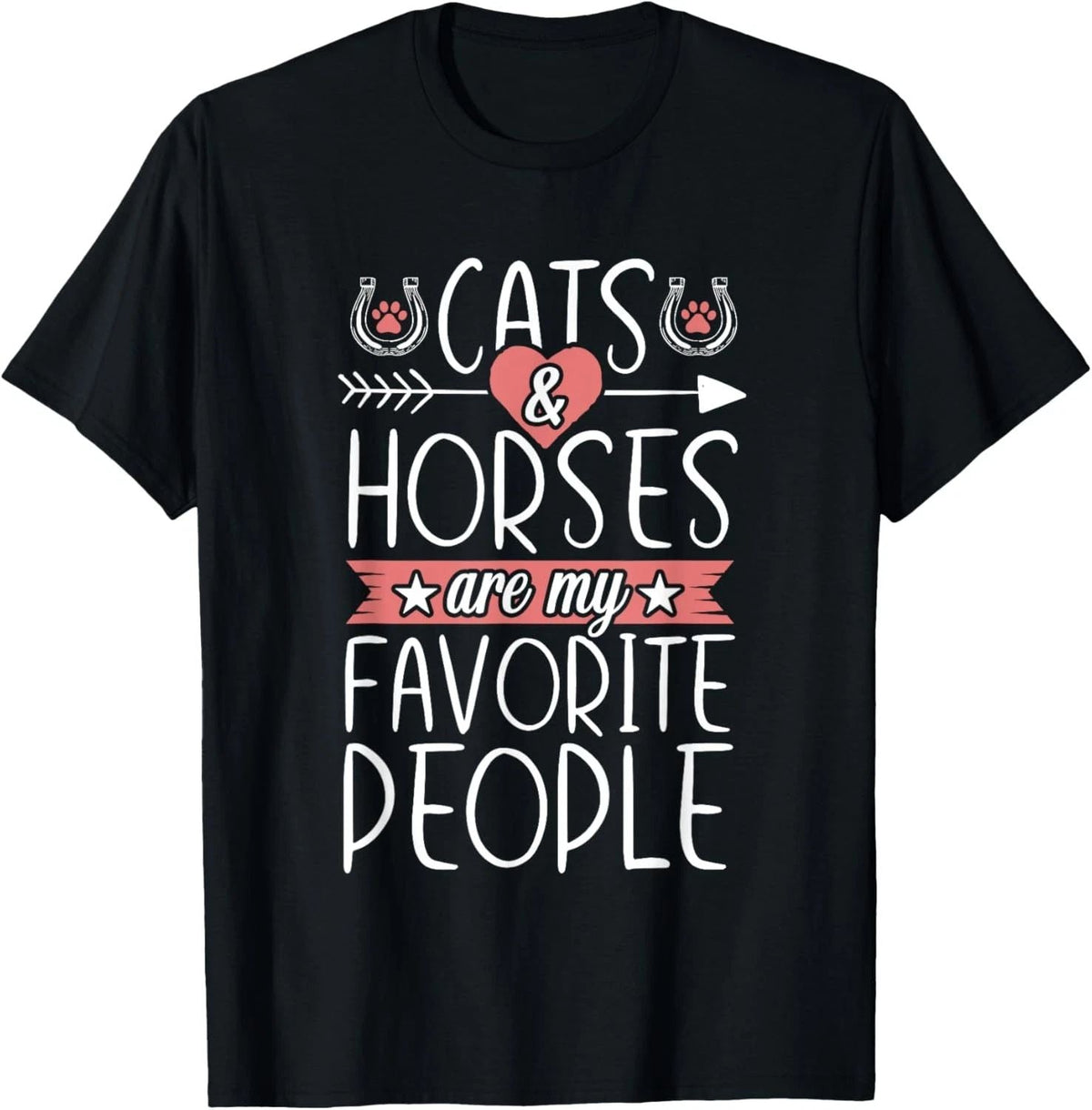 Funny People Horse and Cat Lover Gift for Women Novelty Unisex