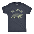 Mens Oh Snap T Shirt Funny Sarcastic Snapping Turtle Joke Tee for Guys Unisex
