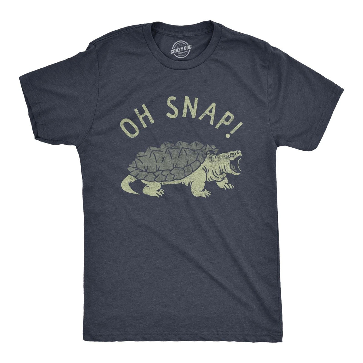 Mens Oh Snap T Shirt Funny Sarcastic Snapping Turtle Joke Tee for Guys Unisex