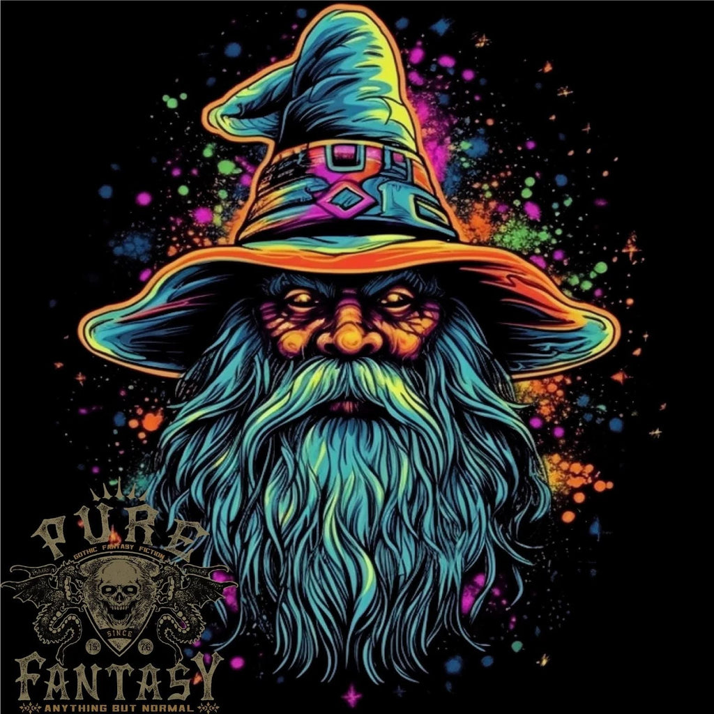 A Trippy Old Fantasy Wizard Mens Cotton Tee Top Unisex