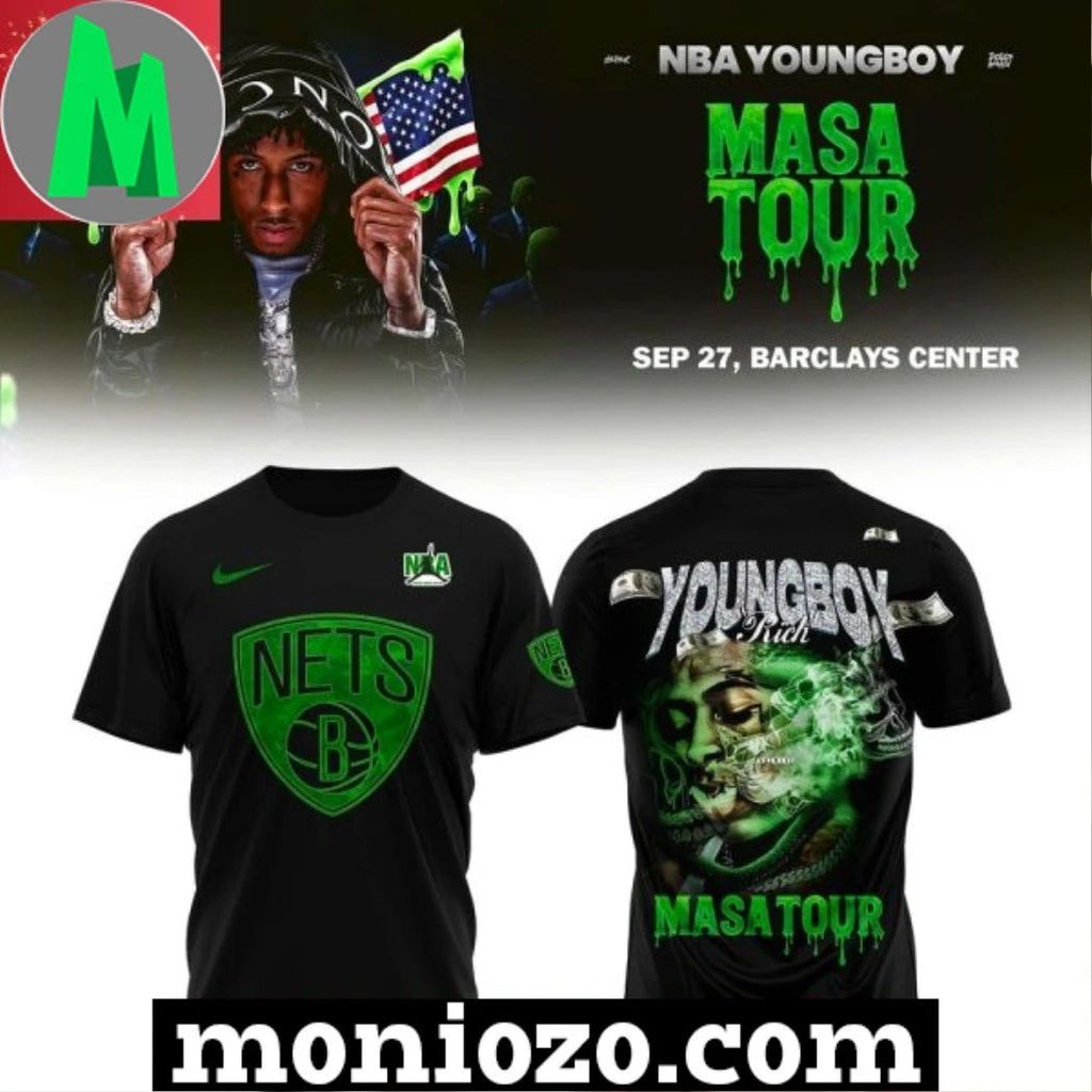 Brooklyn Nets x NBA Young Boy MASA Tour Merch Unisex