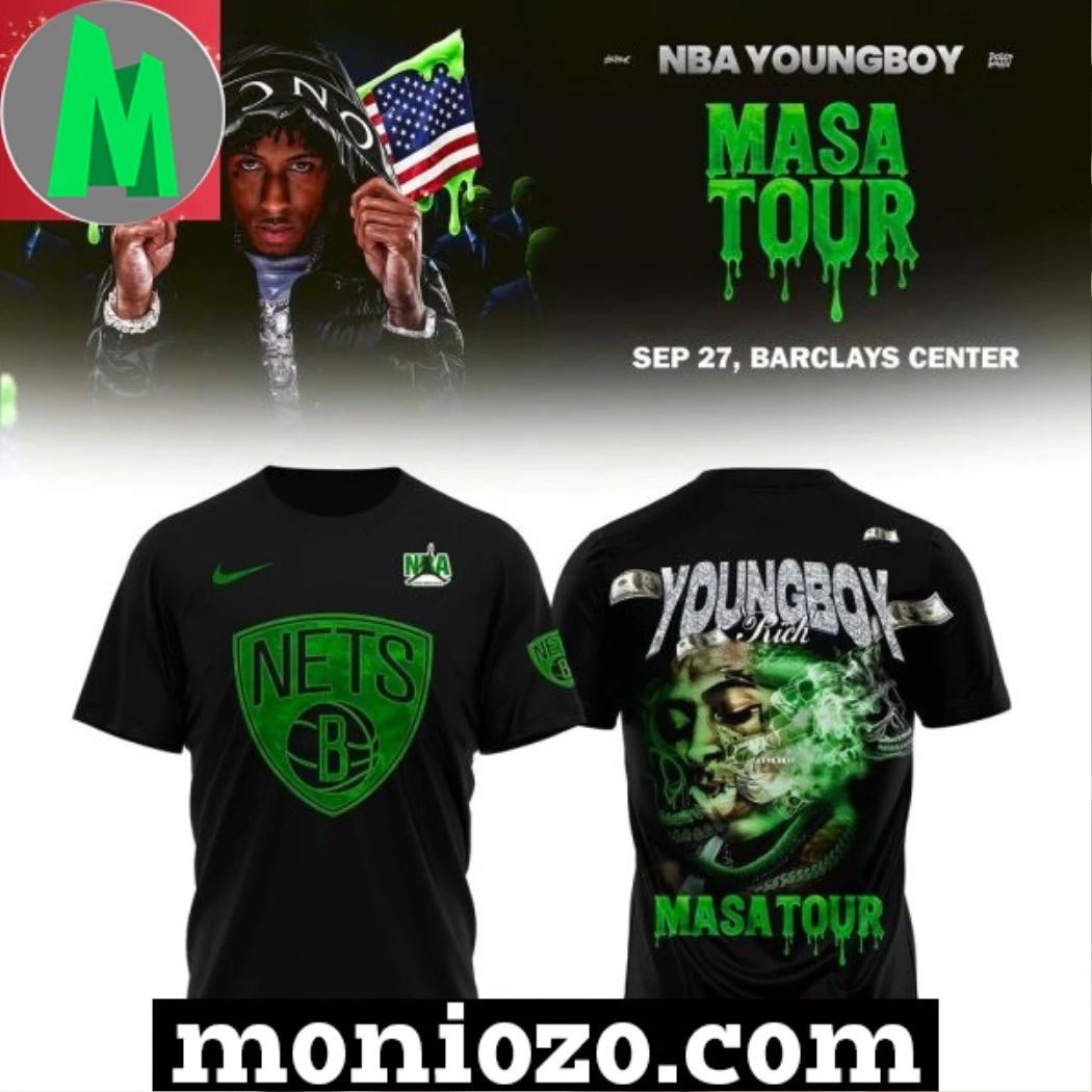 Brooklyn Nets x NBA Young Boy MASA Tour Merch Unisex