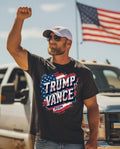 Trump Vance 2024 Take America 45 47 Missed Me Never Surrender MAGA Flag Unisex