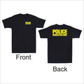 POLICE Narcotics Unit Law Enforcement Drugs Front & Back Print Men's Unisex