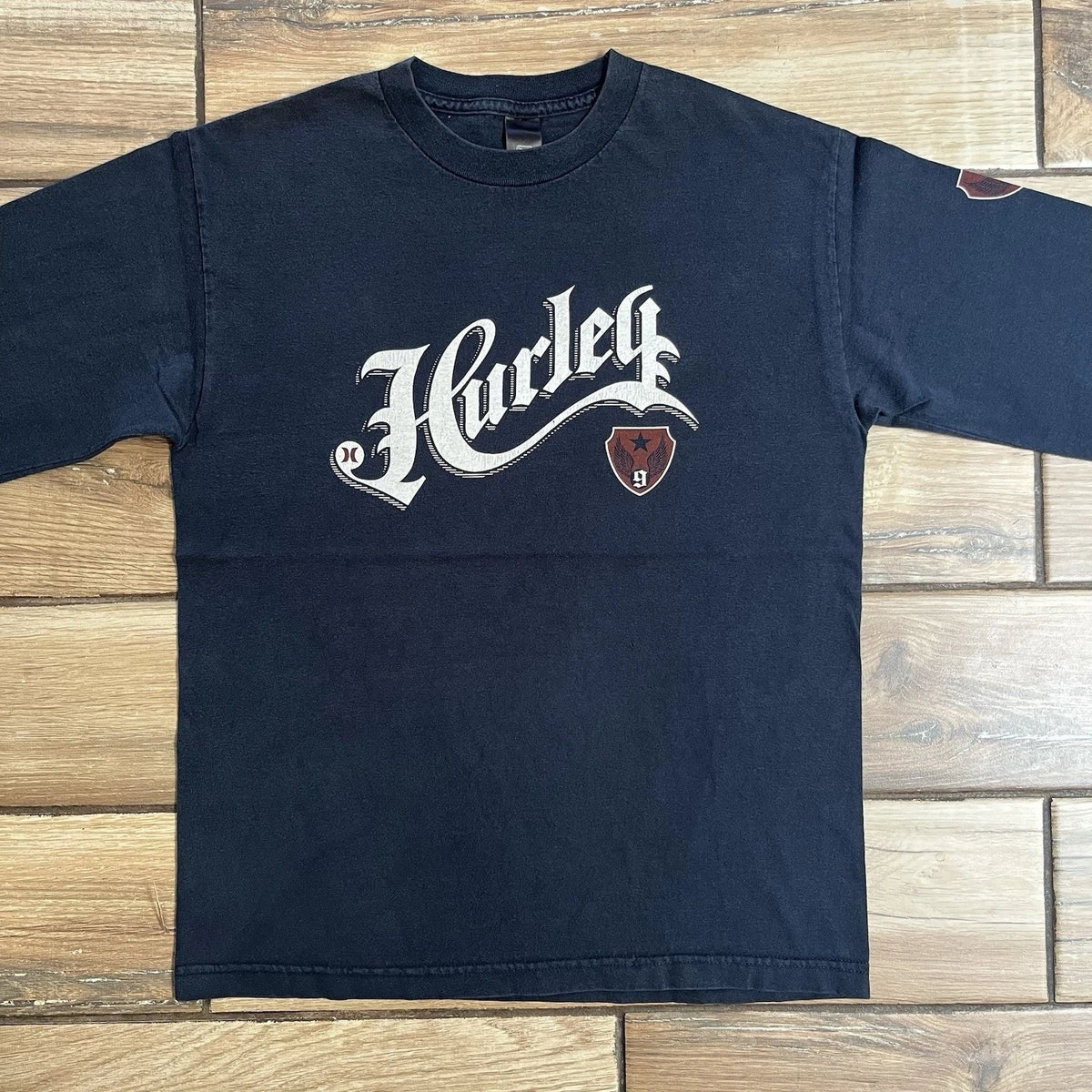 Y2K Vintage Hurley International Logo Long Sleeve Surfing & Swimming Blue Medium Unisex