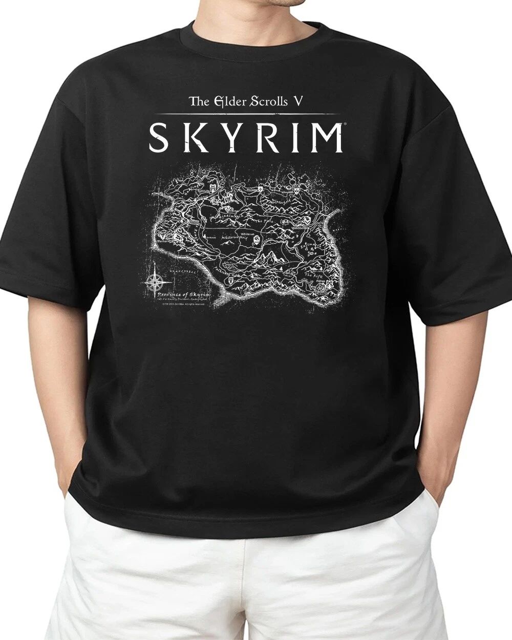 Skyrim Province Map Video Game Joy Unisex S-4XL Unisex